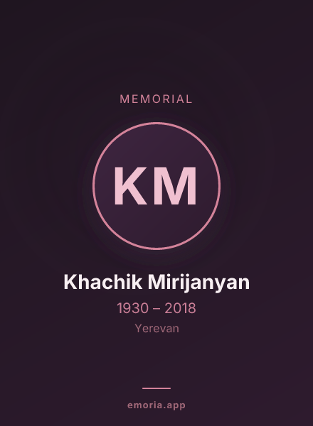 Memorial portrait of Khachik Mirijanyan