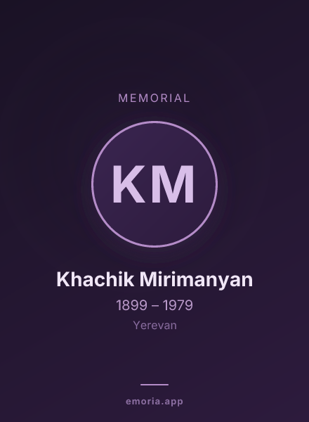 Memorial portrait of Khachik Mirimanyan