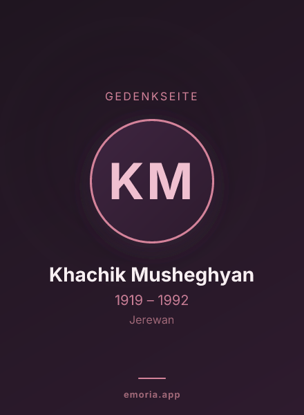 Gedenkportrait von Khachik Musheghyan