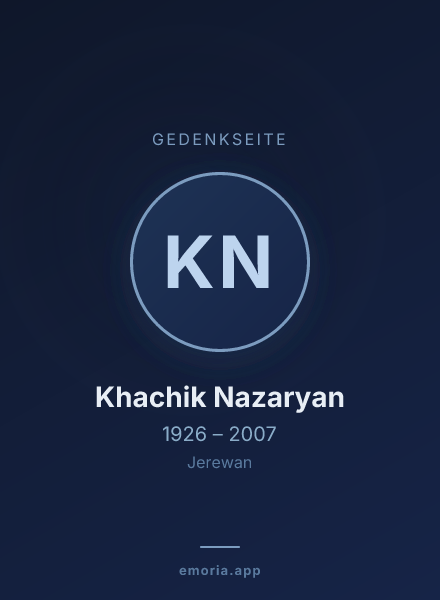 Gedenkportrait von Khachik Nazaryan