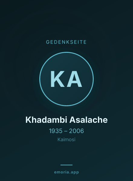 Gedenkportrait von Khadambi Asalache