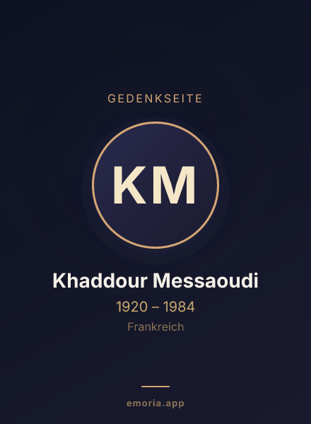 Gedenkportrait von Khaddour Messaoudi