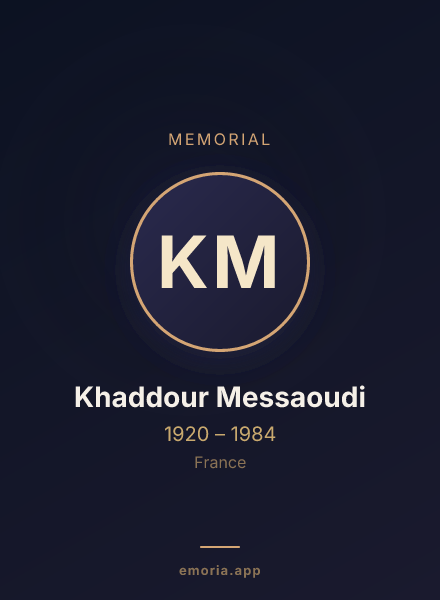 Memorial portrait of Khaddour Messaoudi