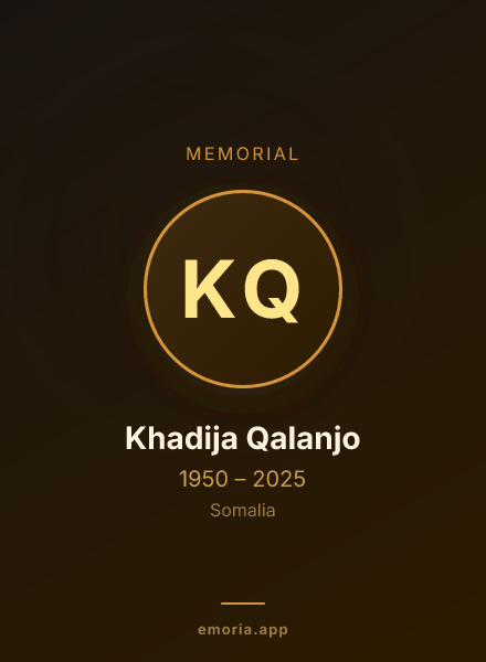 Memorial portrait of Khadija Qalanjo