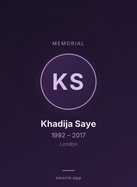 Memorial portrait of Khadija Saye