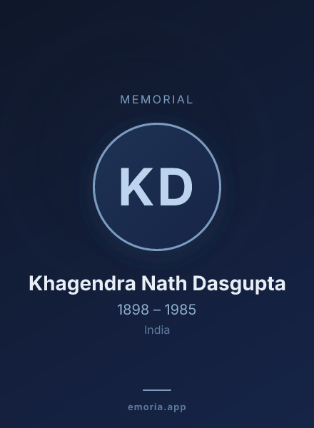 Memorial portrait of Khagendra Nath Dasgupta