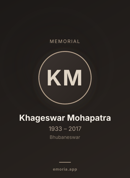 Memorial portrait of Khageswar Mohapatra