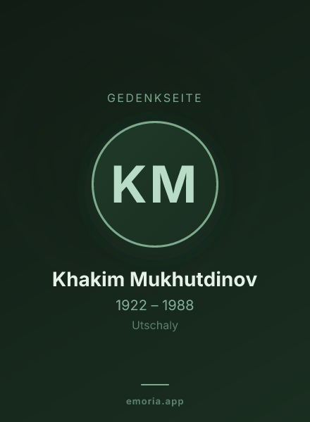 Gedenkportrait von Khakim Mukhutdinov
