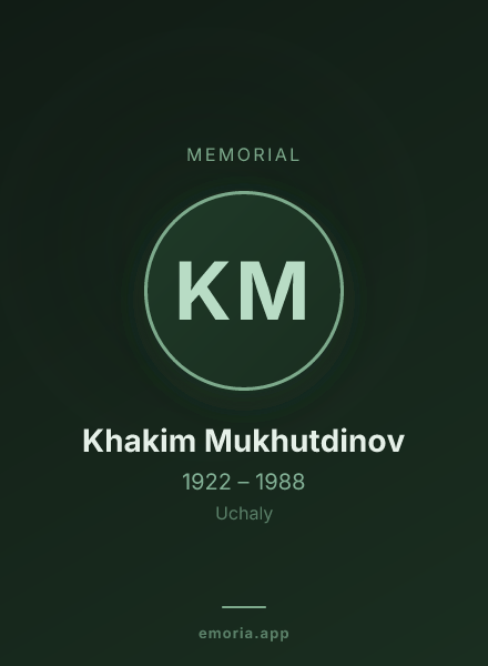 Memorial portrait of Khakim Mukhutdinov