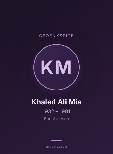 Gedenkportrait von Khaled Ali Mia