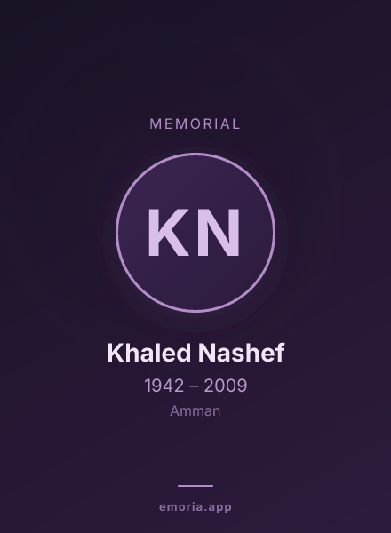 Memorial portrait of Khaled Nashef