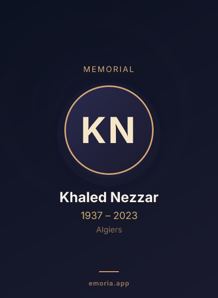 Memorial portrait of Khaled Nezzar
