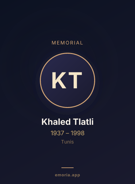 Memorial portrait of Khaled Tlatli