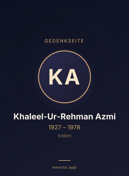 Gedenkportrait von Khaleel-Ur-Rehman Azmi