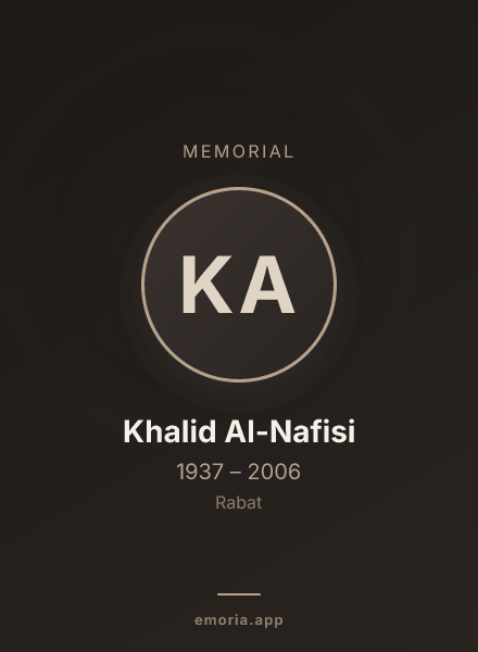 Memorial portrait of Khalid Al-Nafisi