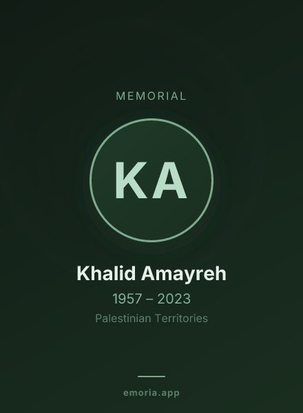 Memorial portrait of Khalid Amayreh
