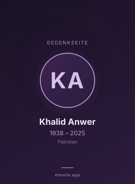 Gedenkportrait von Khalid Anwer