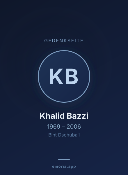 Gedenkportrait von Khalid Bazzi