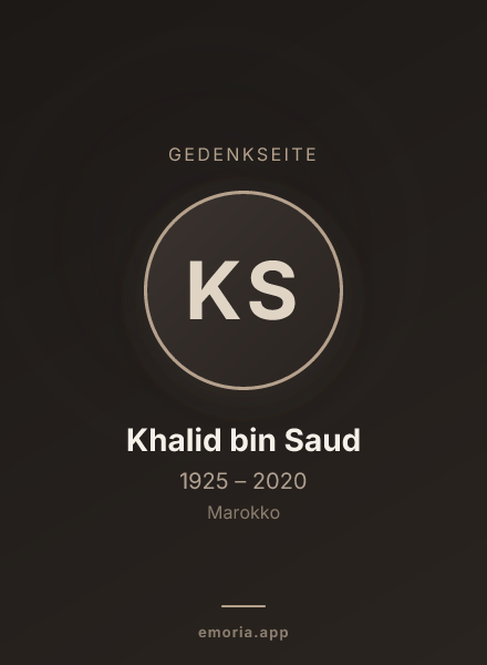 Gedenkportrait von Khalid bin Saud