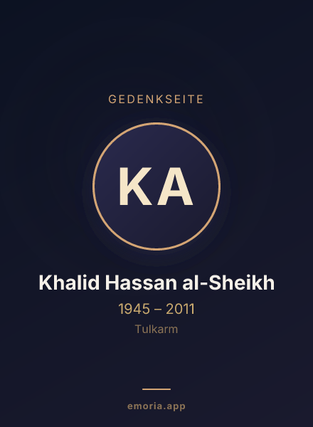 Gedenkportrait von Khalid Hassan al-Sheikh