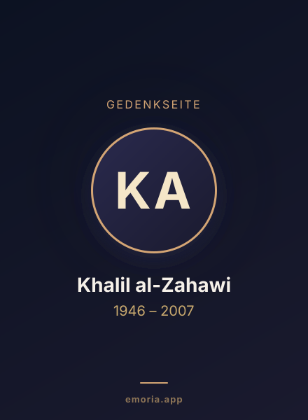 Gedenkportrait von Khalil al-Zahawi