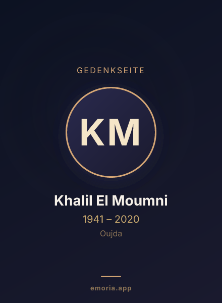 Gedenkportrait von Khalil El Moumni