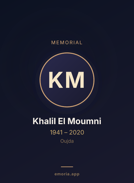 Memorial portrait of Khalil El Moumni