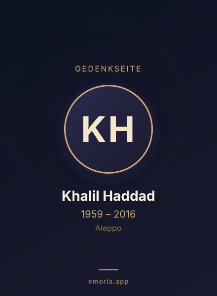 Gedenkportrait von Khalil Haddad