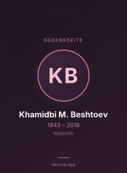 Gedenkportrait von Khamidbi M. Beshtoev