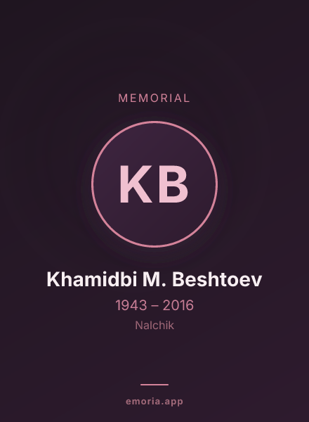 Memorial portrait of Khamidbi M. Beshtoev