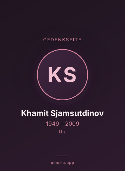 Gedenkportrait von Khamit Sjamsutdinov