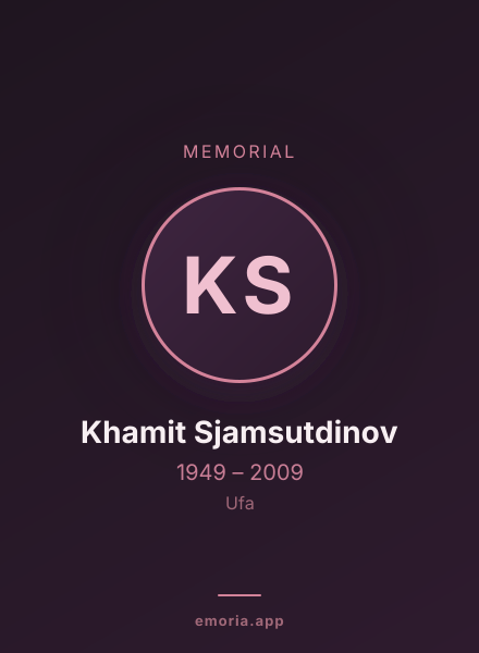 Memorial portrait of Khamit Sjamsutdinov