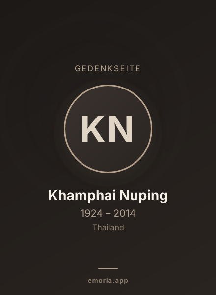 Gedenkportrait von Khamphai Nuping