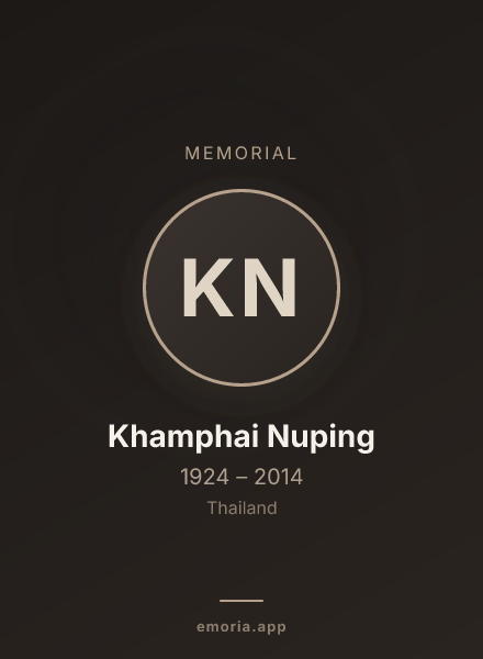 Memorial portrait of Khamphai Nuping