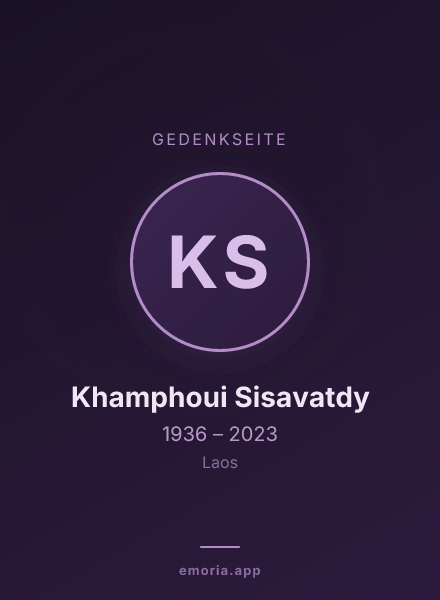 Gedenkportrait von Khamphoui Sisavatdy