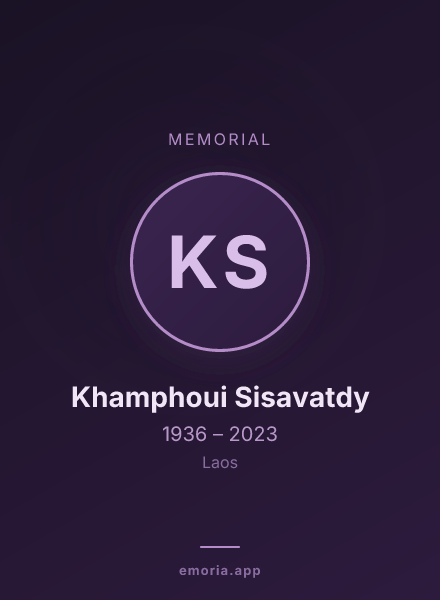 Memorial portrait of Khamphoui Sisavatdy