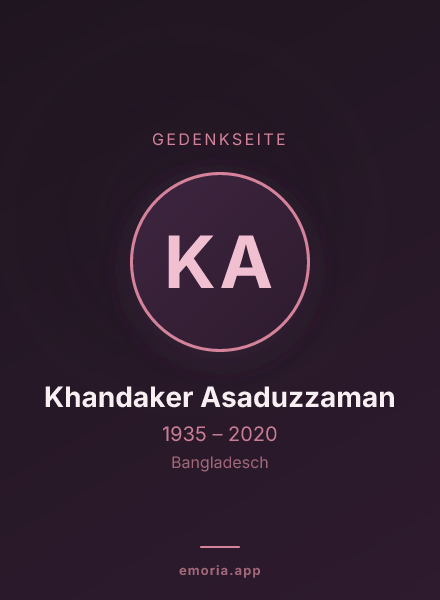 Gedenkportrait von Khandaker Asaduzzaman