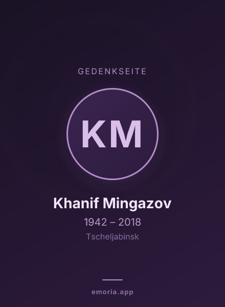 Gedenkportrait von Khanif Mingazov