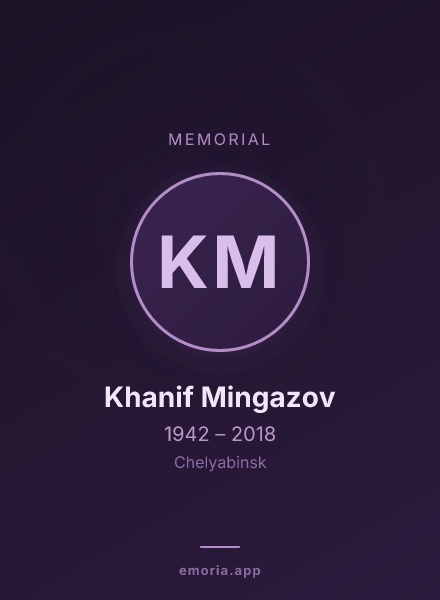 Memorial portrait of Khanif Mingazov