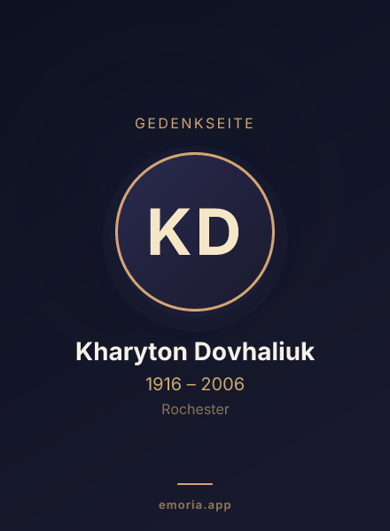 Gedenkportrait von Kharyton Dovhaliuk