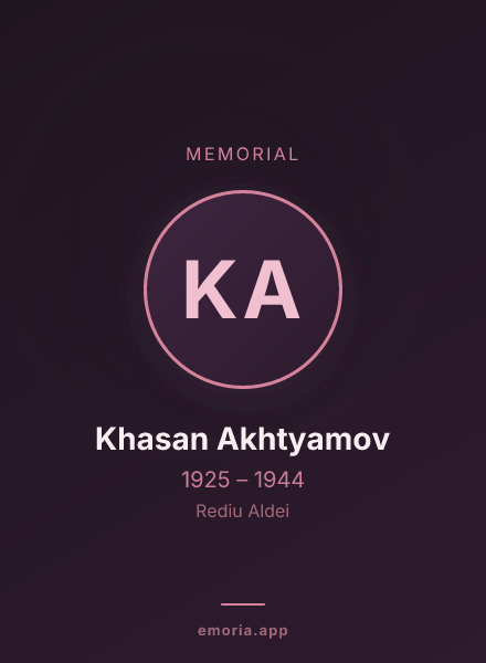Memorial portrait of Khasan Akhtyamov