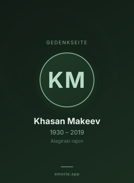Gedenkportrait von Khasan Makeev