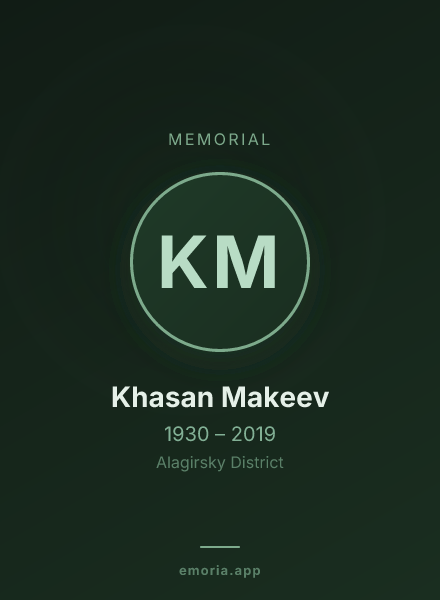 Memorial portrait of Khasan Makeev