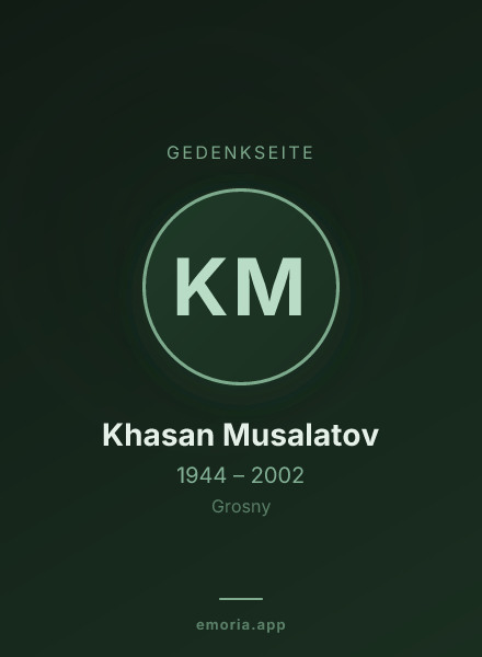 Gedenkportrait von Khasan Musalatov