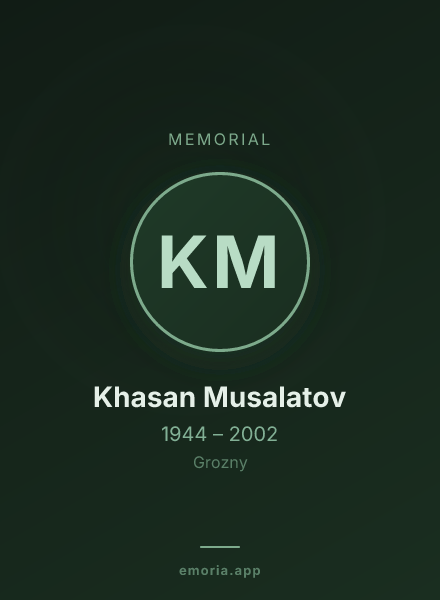 Memorial portrait of Khasan Musalatov