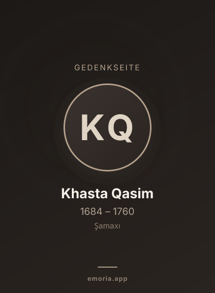 Gedenkportrait von Khasta Qasim