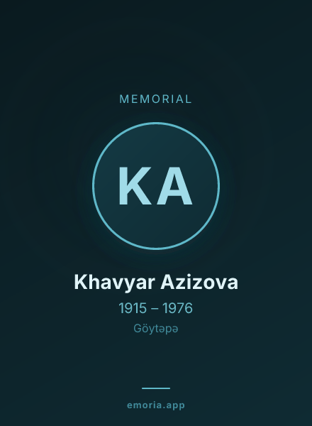 Memorial portrait of Khavyar Azizova