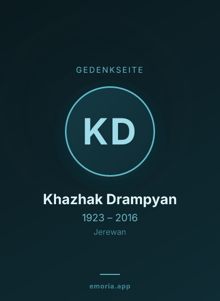 Gedenkportrait von Khazhak Drampyan