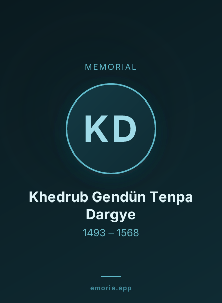 Memorial portrait of Khedrub Gendün Tenpa Dargye