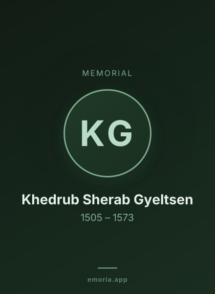 Memorial portrait of Khedrub Sherab Gyeltsen